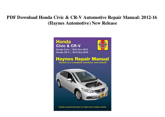 Download 2015 Honda Crv Manual